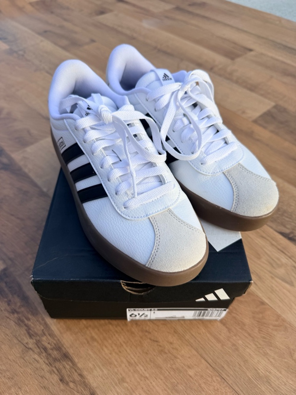 Adidas Women’s White & Black Classic Court Sneaker
